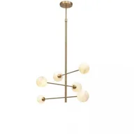Lampy sufitowe - BM Housing ' Lampa wisząca Carrara pionowa marmur/ złoty 6 kul It''s About Romi CARRARA/H3/GO' - miniaturka - grafika 1