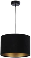 Lampy sufitowe - Koncept BPSKONCEPT Lampa wisząca welurowa czarny złoty tkanina pcv Gloria 30 BPS 010-009-30CM - miniaturka - grafika 1