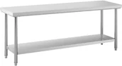 Stoły gastronomiczne - Royal Stół roboczy ze stali nierdzewnej 200 x 60 cm udźwig 195 kg Catering RC-WT20060SS - miniaturka - grafika 1