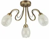 Lampy sufitowe - Krislamp Mona Kr 318-3Pl lampa wisząca zwis 1X40W E14 patyna - miniaturka - grafika 1