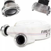 Węże ogrodowe i zraszacze - Wąż Do Wody 3'' Cal Do Pompy Strażacki 20M Złączki - miniaturka - grafika 1