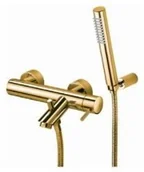 Baterie wannowe i prysznicowe - Paffoni Bateria wannowa ścienna LIGHT złota Rubinetterie LIG023HG - miniaturka - grafika 1