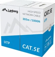 Kable miedziane - LANBERG KABEL LAN UTP KAT-5E 305M DRUT CCA ZIELONY  LCU5-10CC-0305-G - miniaturka - grafika 1