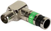 Anteny TV - Master Connectors Wtyk kompresyjny kątowy 90 IEC 113 E3008 - miniaturka - grafika 1