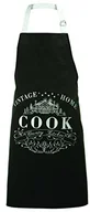 Pozostałe akcesoria kuchenne - Premier Housewares Premier housewares Vintage home fartuch, 100% bawełna, czarna 5100073 - miniaturka - grafika 1