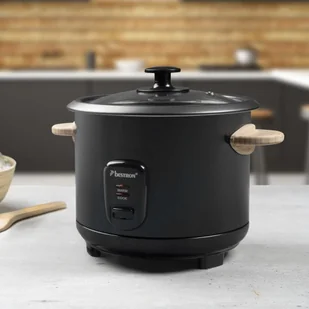Bestron Ryżowar z bambusowymi uchwytami ARC180BW, 1,8 L, 700 W, czarny - Parowary - miniaturka - grafika 3