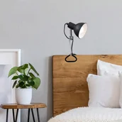 Lampy stojące - Briloner Lampa z klipsem 2790 z metalowym kloszem, czarna - miniaturka - grafika 1