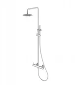 Zestawy prysznicowe - Kohlman Axel Zestaw prysznicowy natynkowy z deszczownicą chrom QW276A - miniaturka - grafika 1