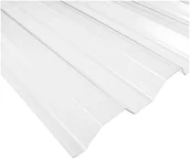 Pokrycia dachowe - Płyta trapezowa PVC Przezroczysta 250 x 90 cm - miniaturka - grafika 1