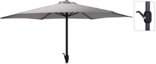 Ambiance Parasol PLAŻOWY OGRODOWY 260 cm z korbką SZARY 339115 - Parasole ogrodowe - miniaturka - grafika 2