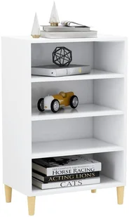 vidaXL Lumarko Szafka, biała, 57x35x90 cm, płyta wiórowa 806121 - Szafki do salonu - miniaturka - grafika 4