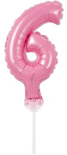 GoDan Balon foliowy "Cyfra 6 - Micro", 5", różowa BC-5RO6 - Balony i akcesoria - miniaturka - grafika 2