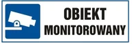 Tablice BHP - Znak Obiekt monitorowany 10 5 x 29 7 cm - miniaturka - grafika 1