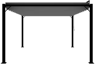 vidaXL Altana z żaluzjowym dachem 3x4 m, antracyt, tkanina i aluminium! 313929 - Altany ogrodowe - miniaturka - grafika 4