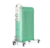 Ogrzewanie przenośne - Klarstein Klarstein Thermaxx Retroheat, grzejnik olejowy, 2500 W, kółka, zielony HTR6-ThmxRetro25Grün - miniaturka - grafika 1