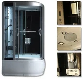 Kabiny z hydromasażem - Kabina prysznicowa z hydromasażem i sauną 120x80 7106S Lewa 7106LS - miniaturka - grafika 1