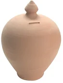 Skarbonki - H+H H & H 1924430 H & H skarbonka okrągły, surowa, 30 cm, ceramika, brązowy 1924430 - miniaturka - grafika 1