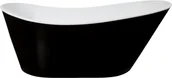 Wanny - Besco Wanna wolnostojąca Viya Black&White 160x70 cm + - miniaturka - grafika 1