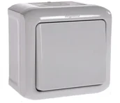 Gniazdka elektryczne - Berker pojedynczy Legrand Forix IP44 szary - miniaturka - grafika 1