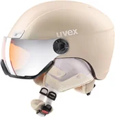 Kaski narciarskie - Uvex Hlmt 400 Visor Style Prosecco Met Mat 53-58 cm - miniaturka - grafika 1