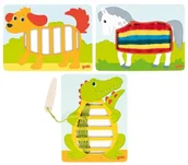 Zabawki zręcznościowe - Goki Sznurowanka dla dzieci - piesek, konik, krokodyl - miniaturka - grafika 1