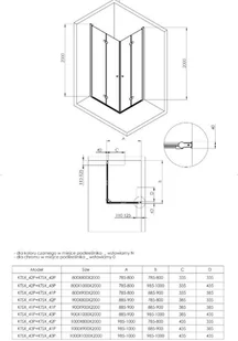Deante Kabina prostokątna prysznicowa Kerria Plus 100x90 KTSX043P^KTSX041P KTSX043P^KTSX041P - Kabiny prysznicowe - miniaturka - grafika 3