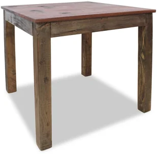 vidaXL Stół do jadalni, lite drewno z recyklingu, 82x80x76 cm - Stoły - miniaturka - grafika 2