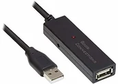 Kable USB - Good Connections AKTIVES przedłużacz USB 2.0, wtyczka A do gniazda A, CU, czarny, 10 m, (GC-M0132) GC-M0132 - miniaturka - grafika 1