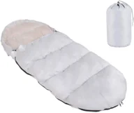 Śpiworki dla dzieci - Śpiworek do wózka 4w1, śpiwór do sanek, gondoli z torbą 90 cm jasny popiel SB0031 - miniaturka - grafika 1