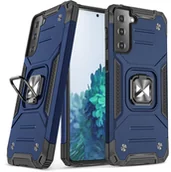 Etui i futerały do telefonów - Wozinsky Ring Armor pancerne hybrydowe etui pokrowiec + magnetyczny uchwyt Samsung Galaxy S22+ (S22 Plus) niebieski - miniaturka - grafika 1