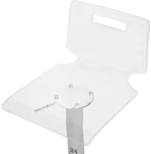 Beliani Zestaw 2 hokerów barowych transparentna biel MALTA - Taborety i hokery - miniaturka - grafika 8