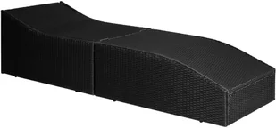 vidaXL Leżak ogrodowy z polirattanu, 192x62x95 cm, brązowo-kremowy - Leżaki ogrodowe - miniaturka - grafika 2