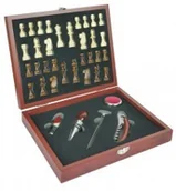 Zestawy do wina - MAX-LAND ZESTAW DO WINA AKCESORIA OTWIERACZ KORKOCIĄG SZACHY AW15 - miniaturka - grafika 1