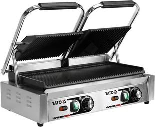 Yato PODWÓJNY GRILL KONTAKTOWY RYFLOWANY 58CM YG-04560 - Piece, kotły  i płyty grzejne gastronomiczne - miniaturka - grafika 3
