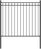Ogrodzenia - vidaxl Ogrodzenie stalowe do ogrodu, 1,7 x 0,8 m, czarne! 146312 - miniaturka - grafika 1