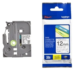 Brother taśma 12mm black on clear tape/mat TZEM31 - Taśmy do drukarek barwiące - miniaturka - grafika 2