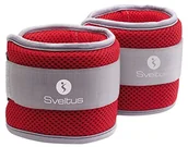 Akcesoria do basenów - Sveltus Ciężarki para  2 X 1000 G  ręcznik do rąk i stóp odważniki  taśma "Aqua" 0963_Rouge/Blanc_1 kg - miniaturka - grafika 1