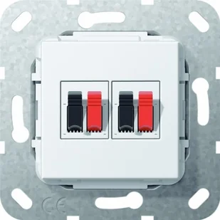 Gira 569303 przyłącze głośników 2-krotnie zastosowania, czysta biel - Wyłączniki światła i elektryczne Gira 569303 przyłącze głośników 2-krotnie zastosowania, czysta biel - Wyłączniki światła i elektryczne - miniaturka - grafika 1