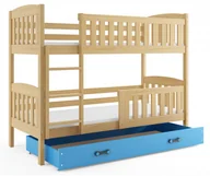 Łóżka dla dzieci i młodzieży - Piętrowe łóżko dla dzieci drewniane 80x190 L2-P57 - miniaturka - grafika 1
