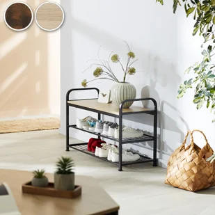 tectake Regał na buty Southampton - industrialny jasny 404286 - Szafki na buty - miniaturka - grafika 2