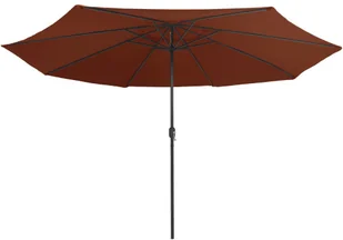 vidaXL Parasol ogrodowy na metalowym słupku, 400 cm, terakota vidaXL - Parasole ogrodowe - miniaturka - grafika 4