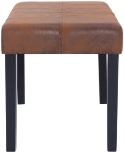 vidaXL Ławka, 106 cm, brązowa, sztuczny zamsz vidaXL - Ławki do przedpokoju - miniaturka - grafika 5