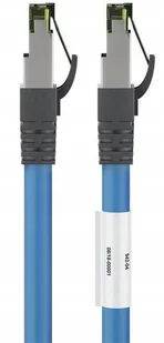 Kabel Lan Patchcord Cat 8.1 S/ftp niebieski 10m - Patchcordy - miniaturka - grafika 3