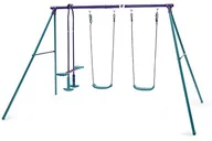 Huśtawki - Plum kinderschaukelgeruest Jupiter wykonany z metalu z 2 talerzy huśtawki i jeden przełącznik kołyskowy - miniaturka - grafika 1