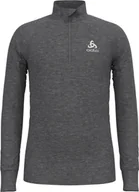 Pozostała odzież narciarska - Odlo Active Warm Plus Top Turtle Neck L/S Half-Zip Kids, szary 164 2021 Koszulki bazowe termiczne i narciarskie 159249-10183-164 - miniaturka - grafika 1