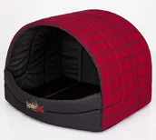 Legowiska dla psów - Hobbydog Budka Suflera Czerwona w kratkę R3 R3 BUSCWK3 - miniaturka - grafika 1
