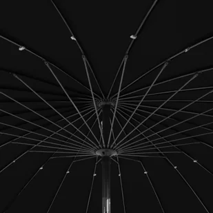 vidaXL Parasol ogrodowy na słupku aluminiowym, 270 cm, czarny vidaXL - Parasole ogrodowe - miniaturka - grafika 2