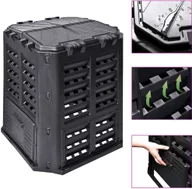 Kompostowniki - vidaXL Kompostownik termiczny do ogrodu, 320 L, plastikowy - miniaturka - grafika 1
