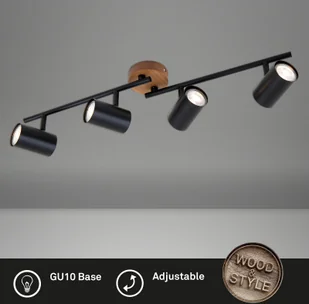 Briloner Wood & Style 2920 spot sufitowy, 4-punktowy - Lampy sufitowe - miniaturka - grafika 4