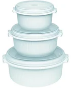 Pojemniki kuchenne - Emsa kuchenka mikrofalowa zestaw garnków "Micro Family" w jednostkach 3-częściowy, polipropylen, biały, 35 x 25 x 10 cm, 1 459061200 - miniaturka - grafika 1